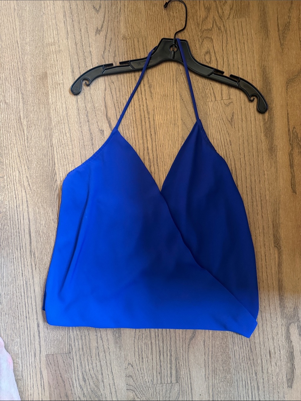 Olivaceous Cobalt Blue Halter Wrap Camisole